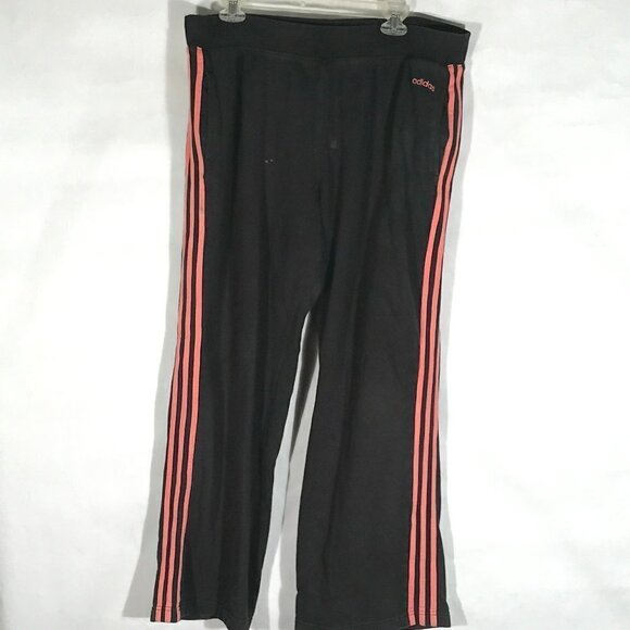 ADIDAS Women's Pink Stripe Running Runner Track Workout Pants Joggers - Picture 1 of 7